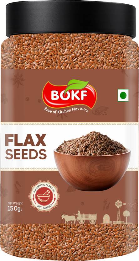 BOKF Premium Raw Flax Seeds 150g | Omega-3 Rich Superfood | High Fiber & Protein Brown Flax Seeds