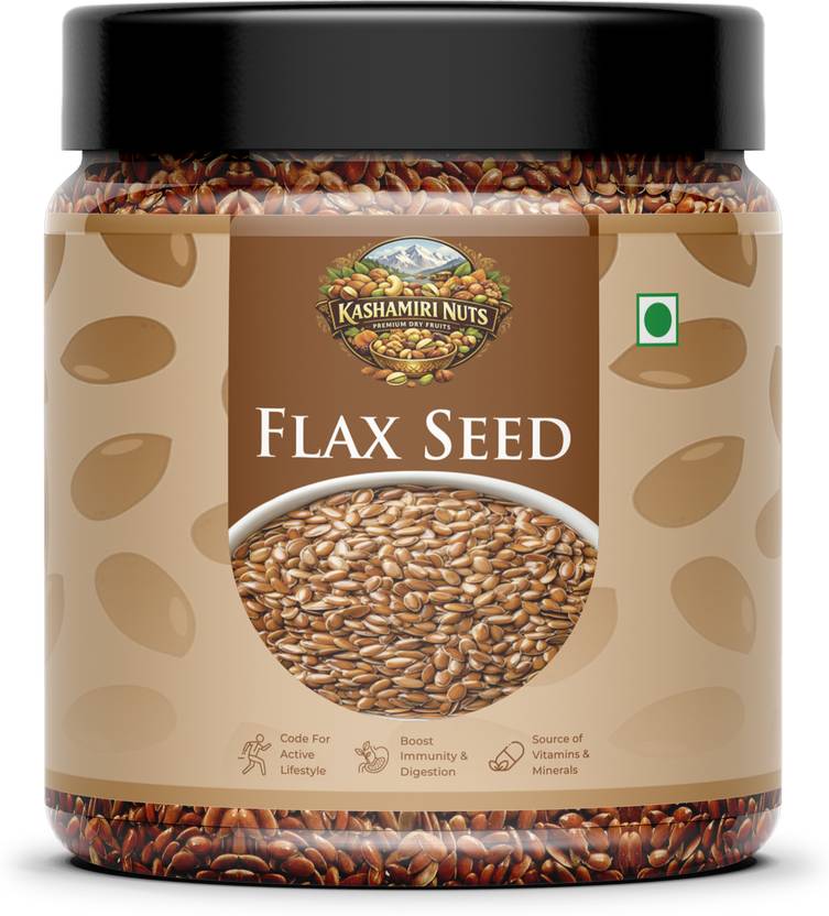 KASHMIRI NUTS Premium Raw Chia Seeds | Weight Loss Product | With Omega 3 & Calcium Rich Brown Flax Seeds