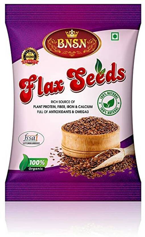 BNSN Organic Flax Seeds-100Gm |Alsi | Avise Ginjalu For Weight Loss Brown Flax Seeds