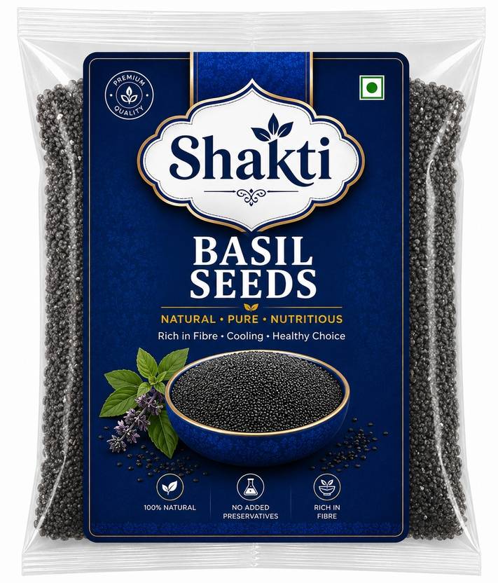 Shakti Enterprises Basil seeds for your healthy diet Basil Seeds