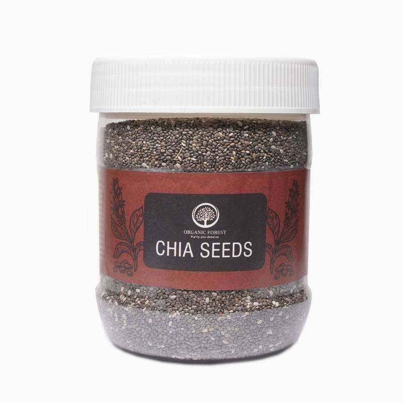 organic forest Chia Seeds,200gm Organic Pure Packed in Glass Containers , For weight Loss , High