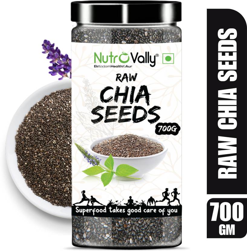 NutroVally Raw Chia Seeds for Weight Loss with Omega 3 , Zinc and Fiber