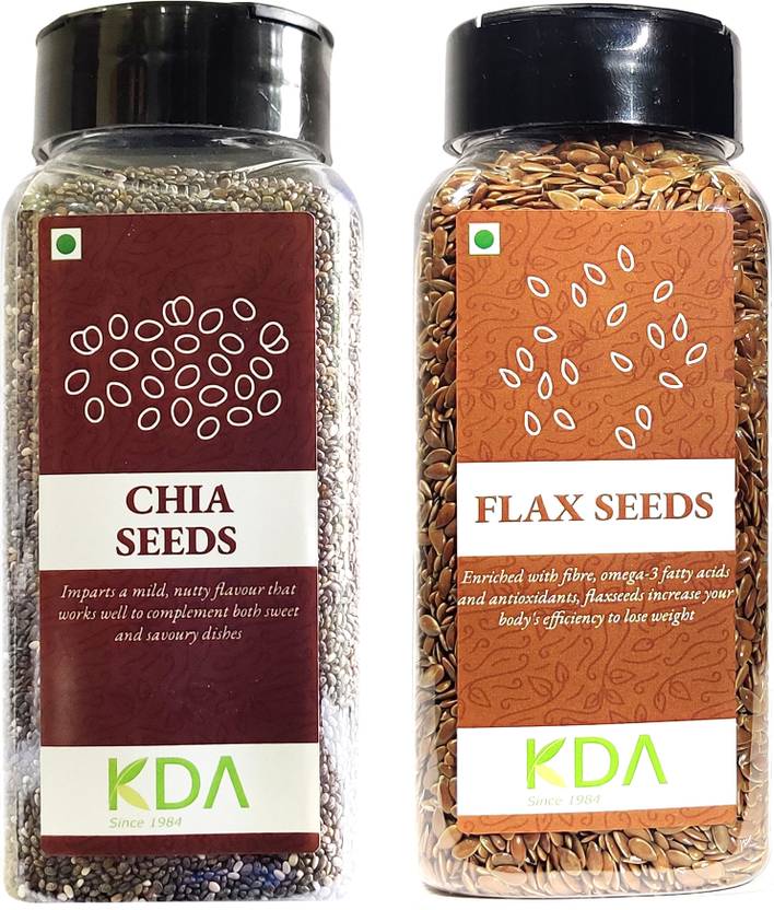 KDA Raw Chia Seeds Superfood Chia Seed + Raw Flax Seeds (Alsi