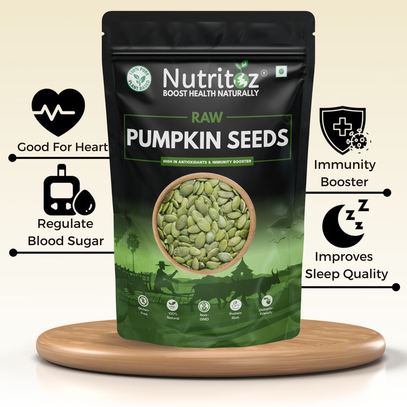 Nutritoz Raw Flax, Pumpkin & Sunflower Seeds Combo 10 Pack of 10 - Image 4