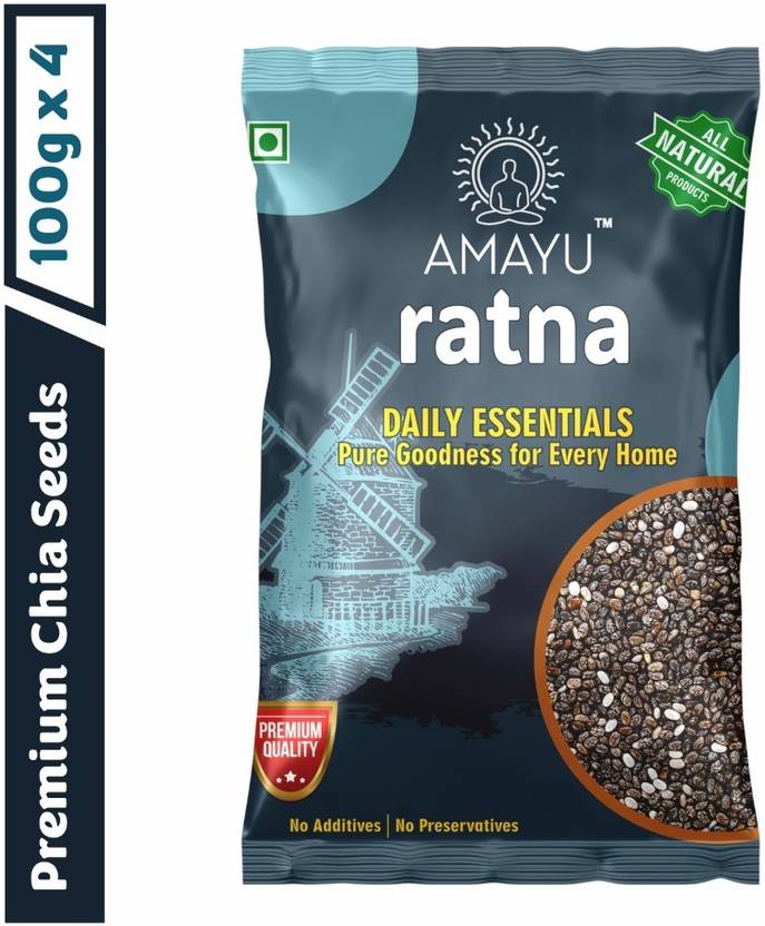 AMAYU Premium Chia Seeds | Raw Superfood Rich in Fiber, Protein & Omega-3 Chia Seeds
