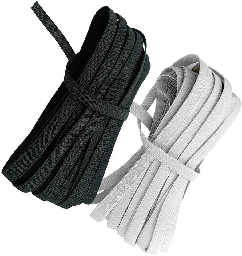 Aakriti Woven White, Black Elastic