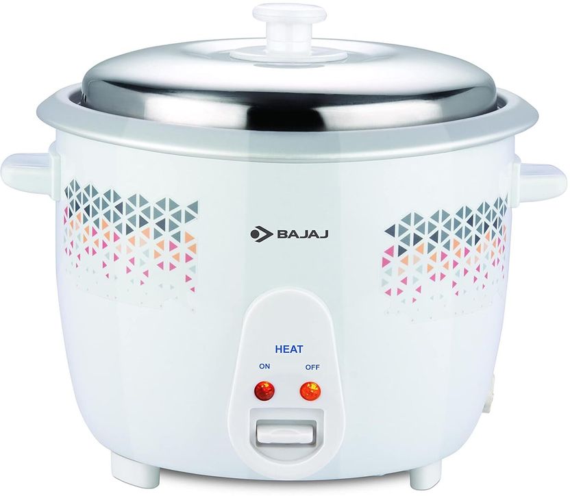 BAJAJ RCX 1.8 DLX Electric Rice Cooker (1.8 L, White) - Image 1