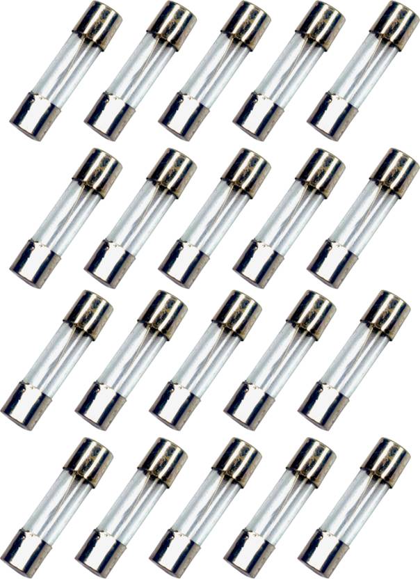 Vincentvolt Electrical fuse 1A 250V 5mm x 20mm Fast Acting Glass Tube Cartridge Fuse Pack of 20pcs Electrical Fuse