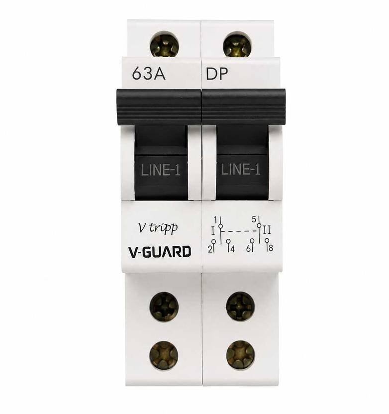V-Guard V GUARD MCB CHANGEOVER 2 POLE MCOD 63A 240/415V AC MCB