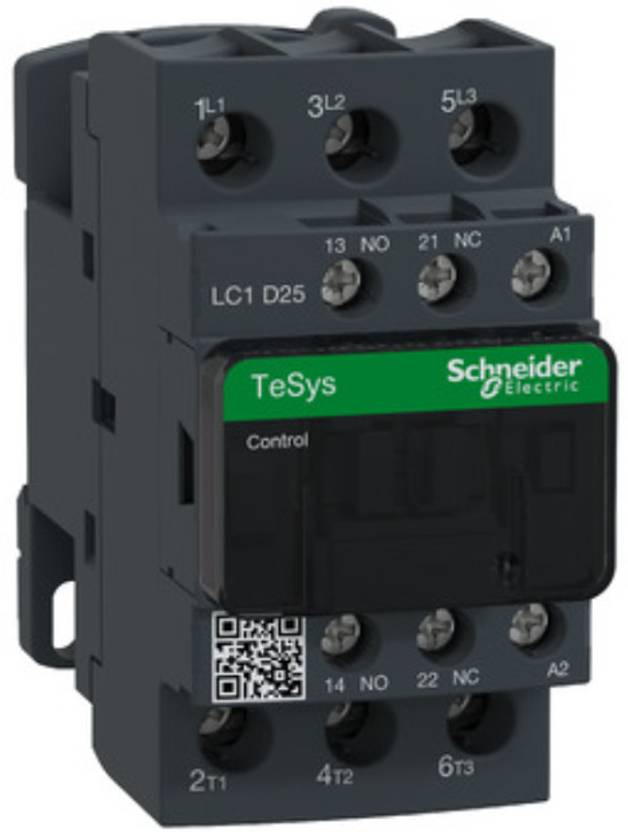 Schneider Electric LC1E0910 Power Contactor, 25A, 3-Pole