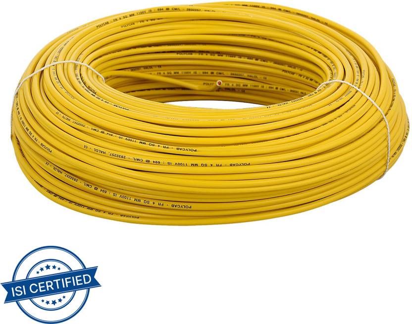 Polycab PVC Insulated Industrial cable 0 sq/mm Yellow 90 m Wire Price in India Buy Polycab PVC