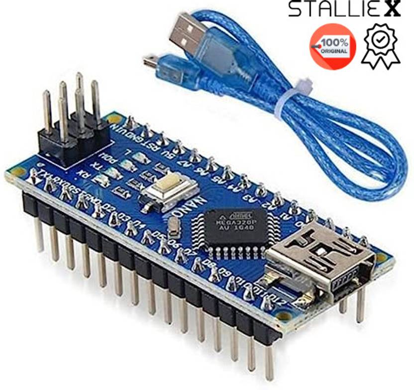 StallieX Soldered Arduino Nano V3 ATMEGA328P Compatible Dev Board with