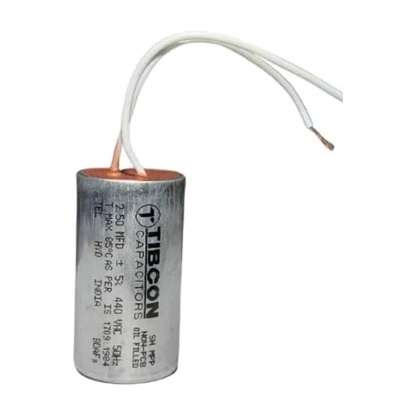 AVISRI (PACK OF 1) TIBCON Oil Filled Fan Capacitor 2.5 MFD Motor Control Electronic Hobby Kit