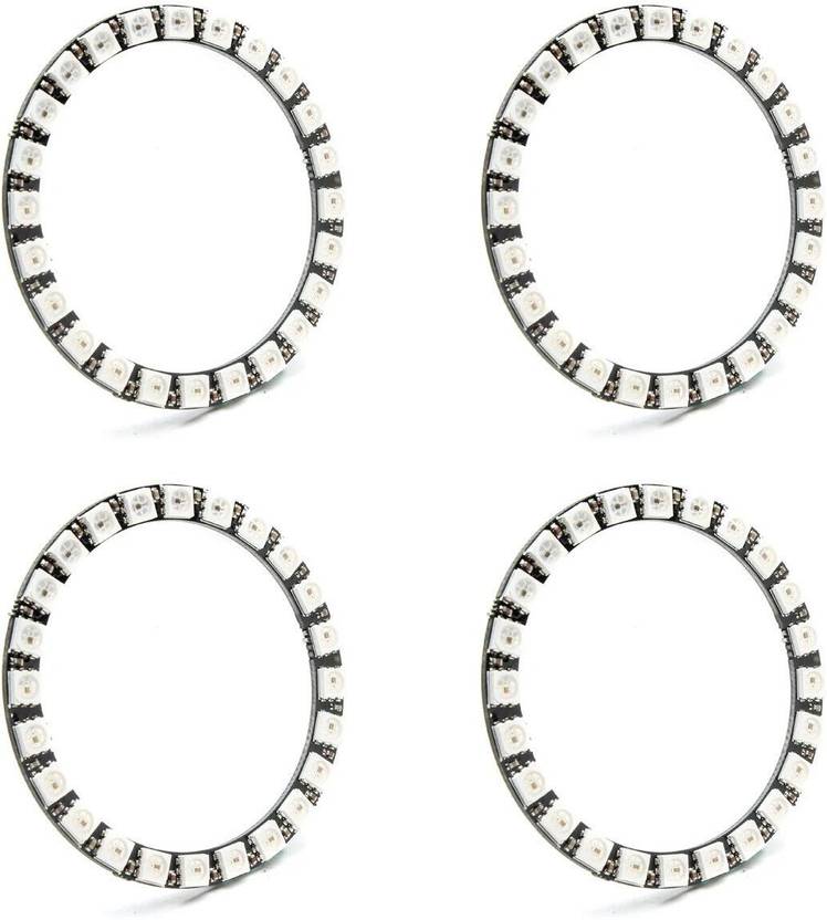 Flyrobo (4 pc) 24Bit WS2812B 5050 RGB LED Builtin Full Color Driving