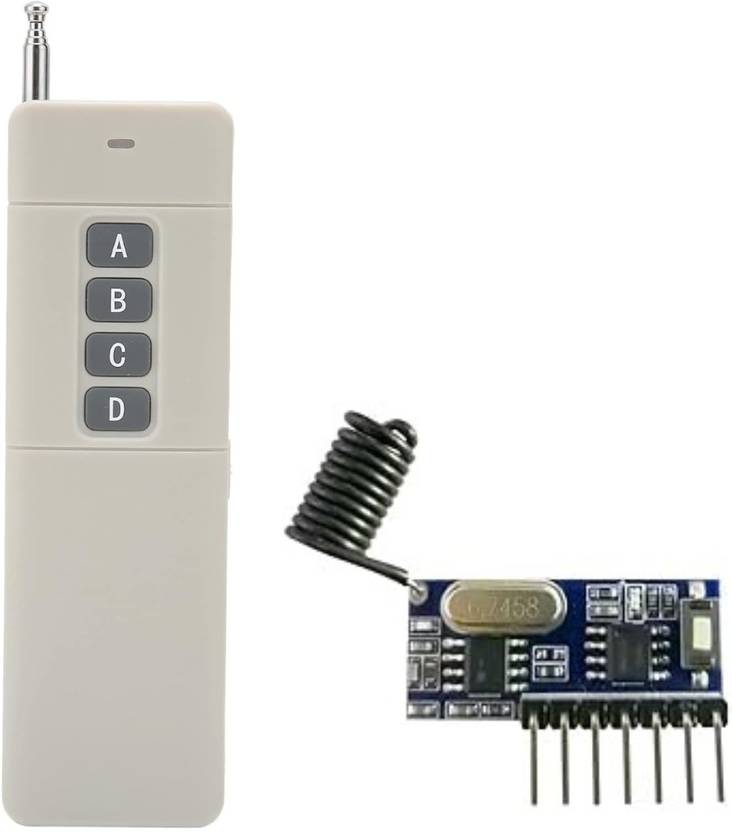 R&D 433MHz RF Remote with 4CH Receiver Module for Arduino & Raspberry ...