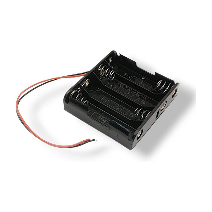 AVISRI (PACK OF 1) AA 4-Cell Battery Holder | 6V Battery Pack Case with Wire Leads Electronic Components Electronic Hobby Kit
