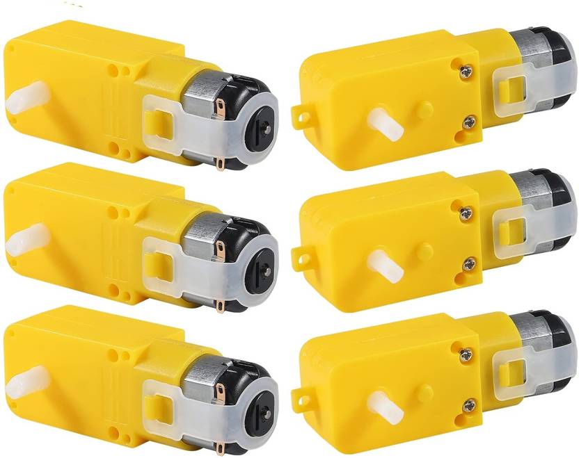 Roboway 100RPM DC 6 Piece BO Motor Dual Shaft Smart Car Robot Gear for ...