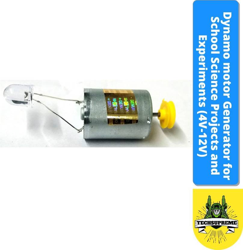 TechSupreme Dynamo or Generator High Speed Motor for Science Projects experiment 1.5V-24V Motor Control Electronic Hobby Kit
