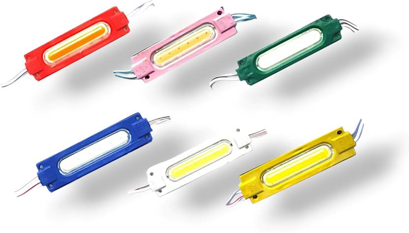 AVISRI 6 PCS 12 Volt DC Capsule LED Red Blue Green Yellow White Pink 1 pics each LED Light Electronic Hobby Kit