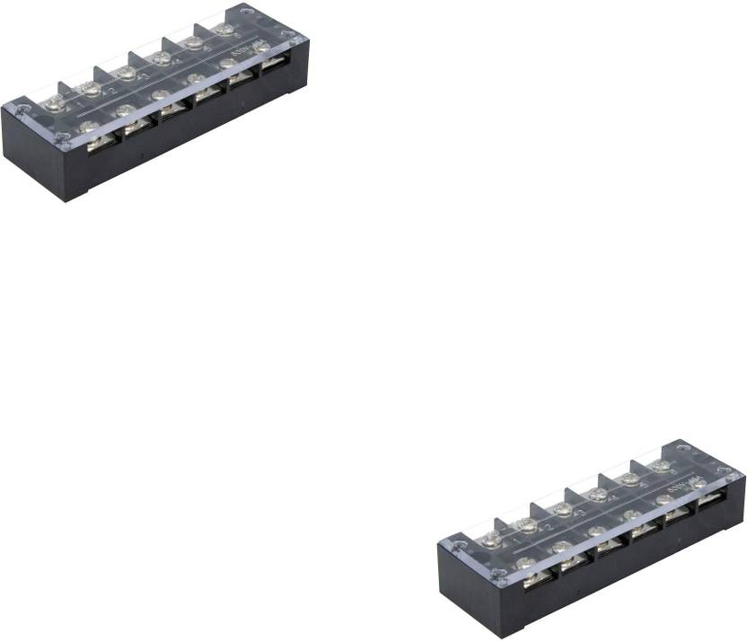Flyrobo (2 pc) TB4506 6P 45A Iron Terminal Connector Block