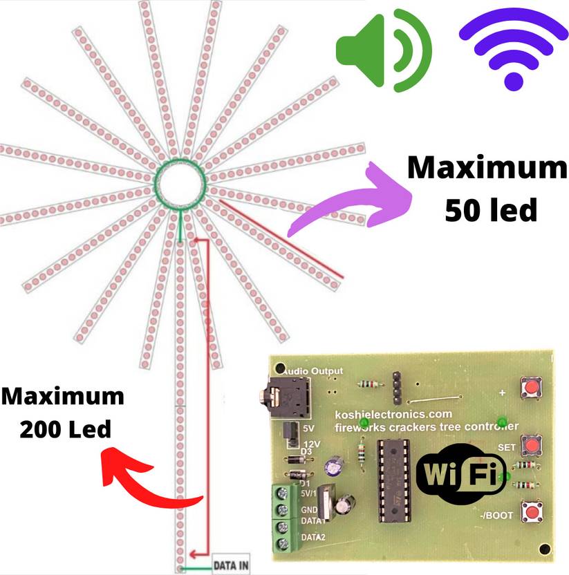 koshi electronics PIXEL LED FIREWORK MANUAL CONTROLLER Micro Controller