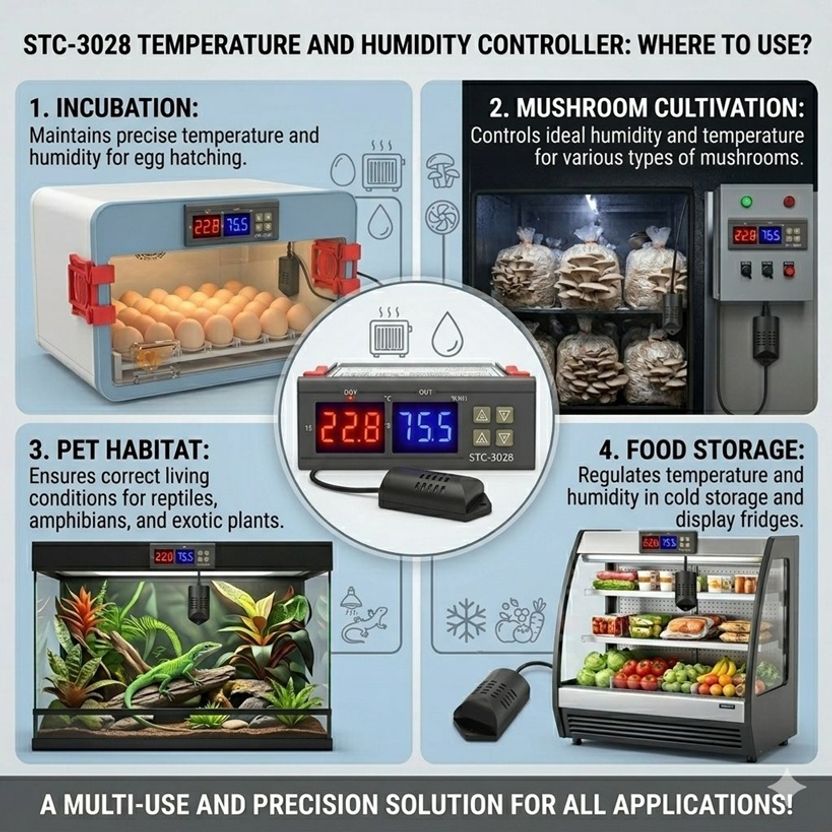 EASTRA STC-3028 Temperature and Humidity Controller - Image 5