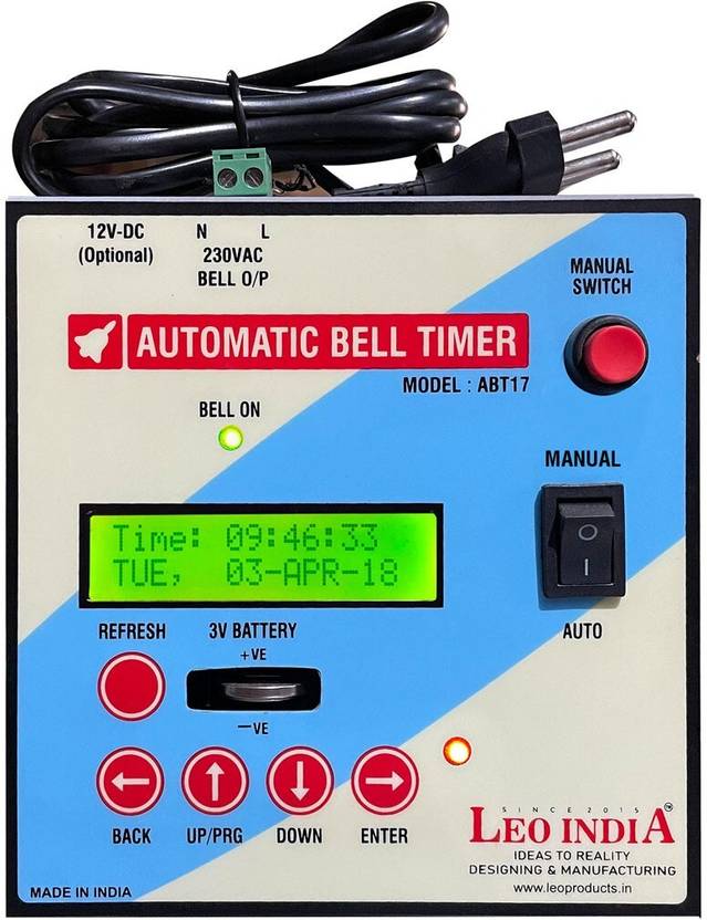 Leo Automatic School Bell Timer Programmable Electronic Timer Switch ...