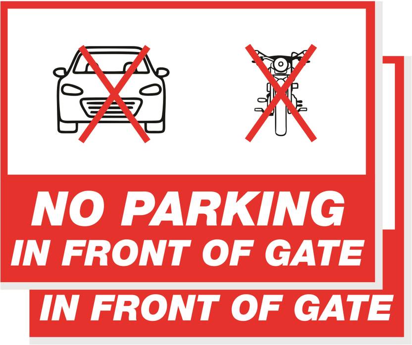 Vsafety - Cartello Di Parcheggio "Non Parcheggiare Davanti A Questo Cancello" - Plastica Rigida 1mm - Dimensioni 300x200 Mm - Paesaggio