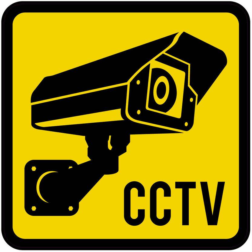 creationNdecore SINFLE CCTV CAMERA STICKER Emergency Sign Price in ...