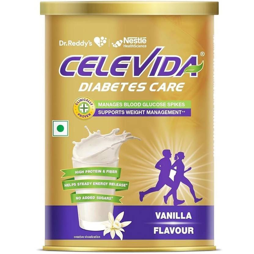 CELEVIDA Diabetes Management- Nutrition Health Drink, Vanilla Flavour Nutrition Drink