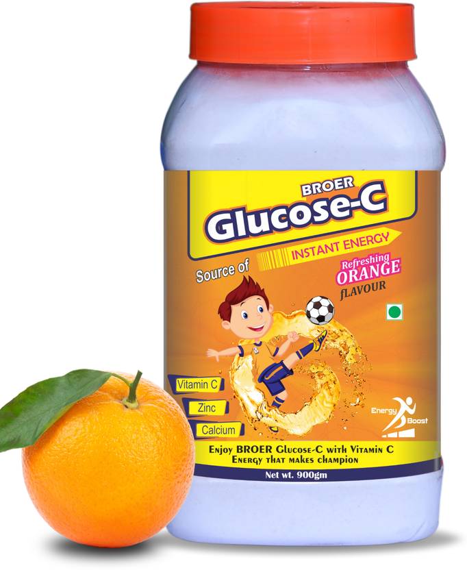 BROER Glucose C Orange Flavour With Vitamin C Instant Energy Health