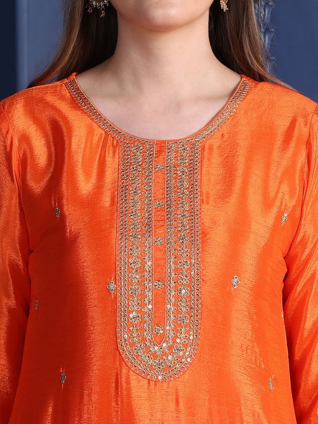 berrylicious Women Silk Blend Kurta Pant Dupatta Set - Image 4