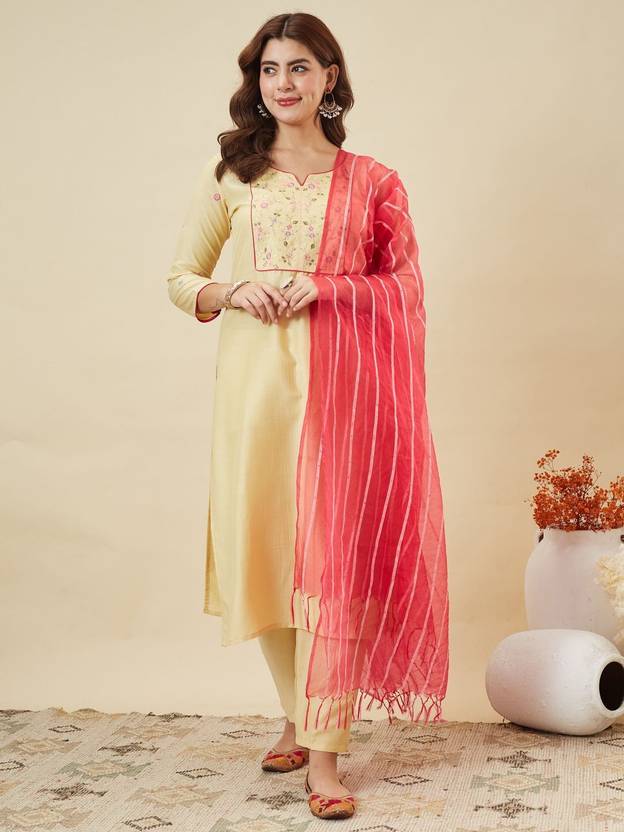 MOKOSH Women Kurta Pant Dupatta Set