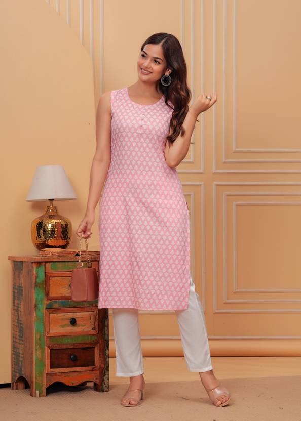 shobhit Women Viscose Rayon Kurta Pant Set