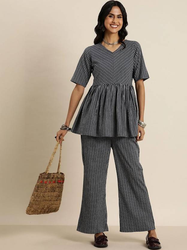 Taavi Women Pure Cotton Kurta Palazzo Set
