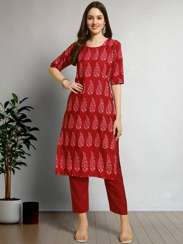 HERE&NOW Women Pure Linen Kurta Pant Set