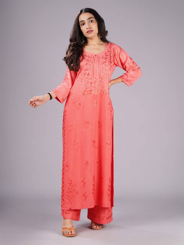 colorkosh Women Silk Blend Kurta Palazzo Set