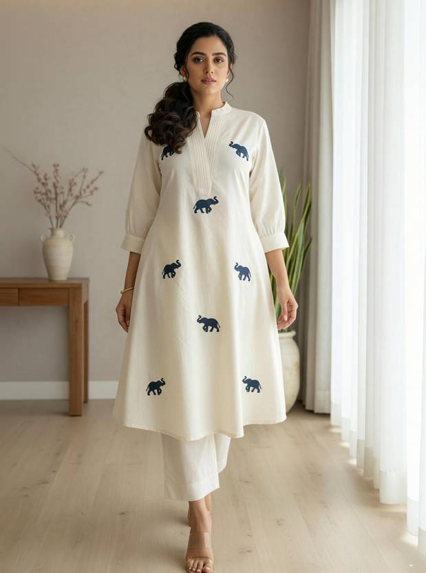 Janoi Women Viscose Rayon Kurta Pant Set