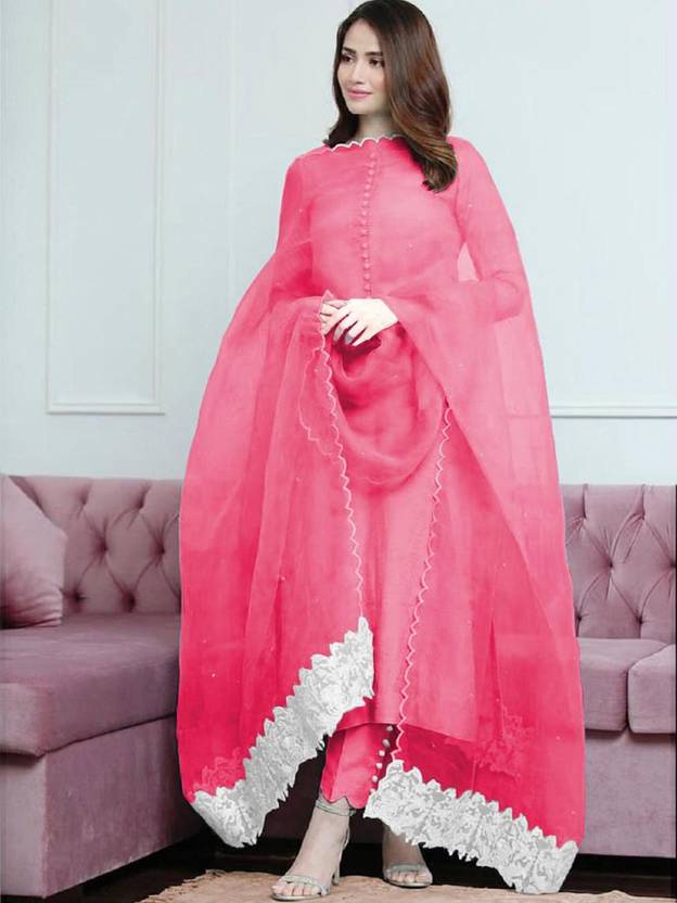 Aatvi Women Kurta Pant Attached Dupatta Set