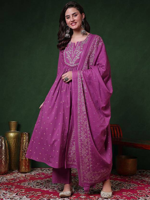 GEKHA Women Kurta Pant Dupatta Set