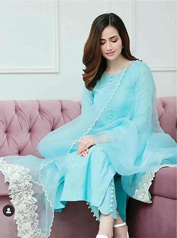 Aatvi Women Kurta Pant Attached Dupatta Set