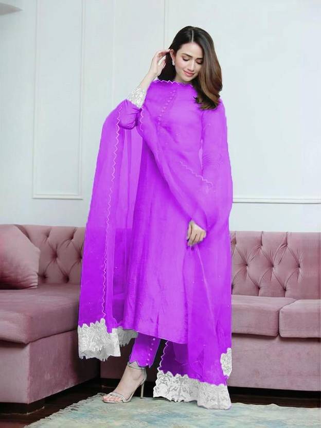 Aatvi Women Kurta Pant Attached Dupatta Set