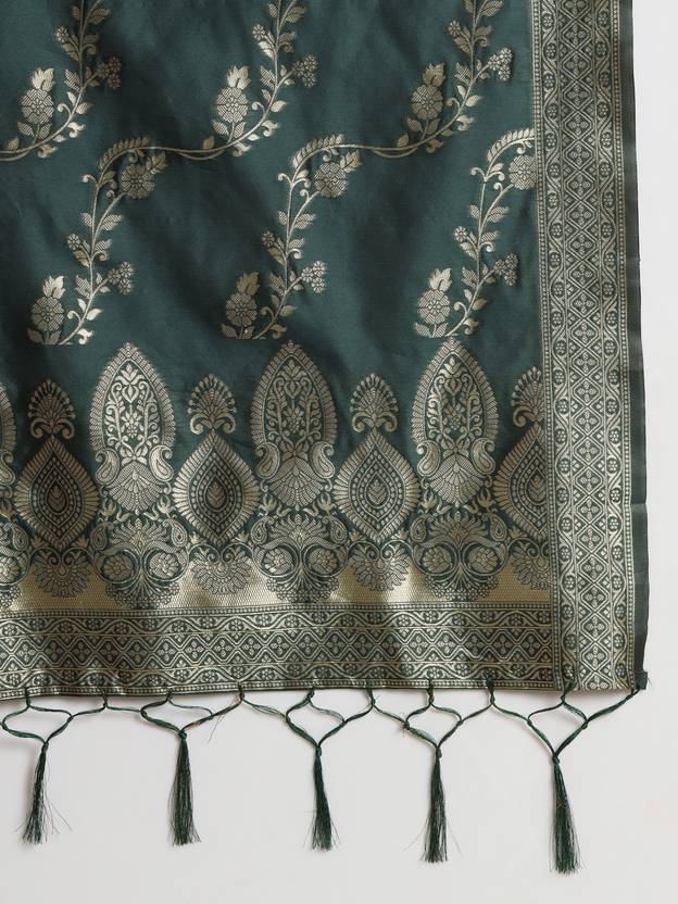 Women Cotton Silk Kurta Pant Dupatta Set