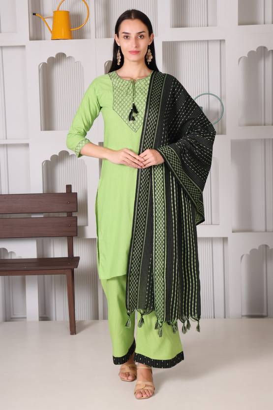 BuraakTexmart Women Kurta Palazzo Dupatta Set