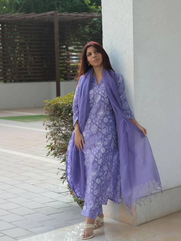 Janoi Women Viscose Rayon Kurta Pant Dupatta Set