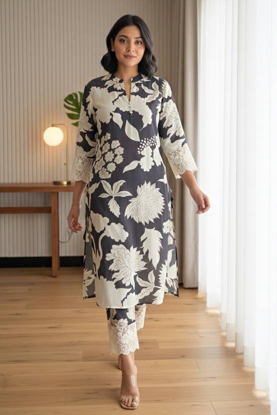 Janoi Women Viscose Rayon Kurta Pant Set