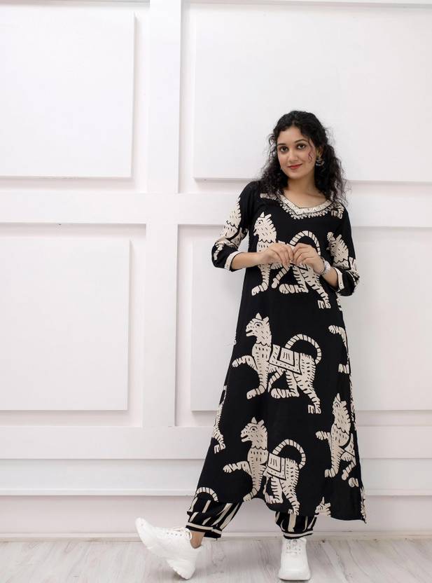 Nehamta Women Viscose Rayon Kurta Salwar Set