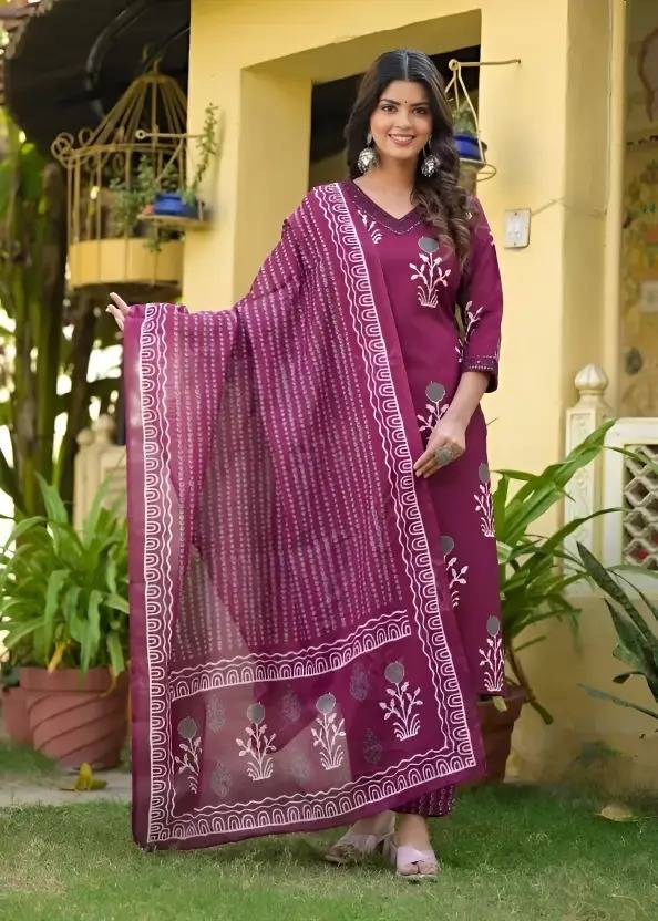 LAHER FASHION Women Kurti Pant Set