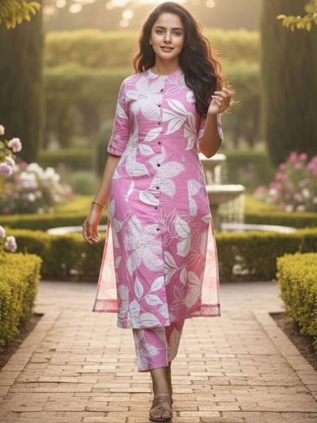 KALINI Women Viscose Rayon Kurta Pant Set