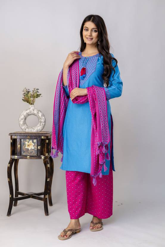 BuraakTexmart Women Kurta Palazzo Dupatta Set